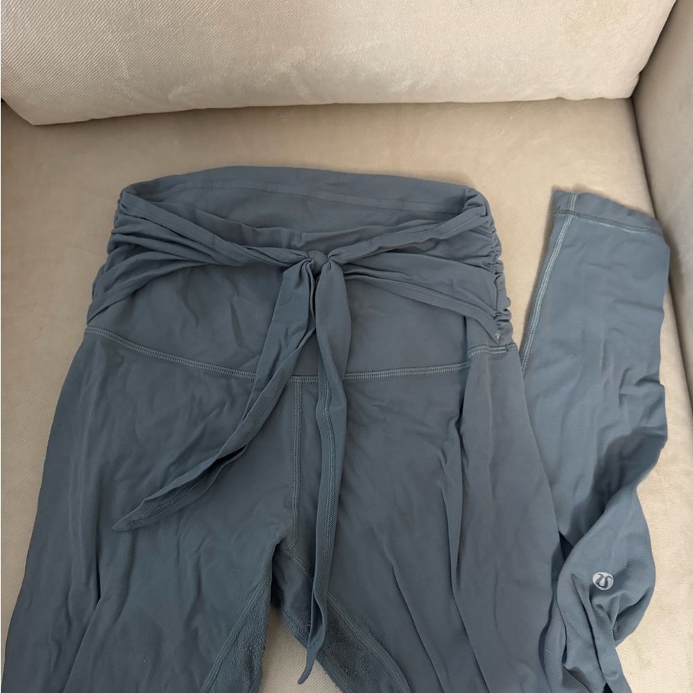 lululemon athletica Gray Leggings with Tie Waist